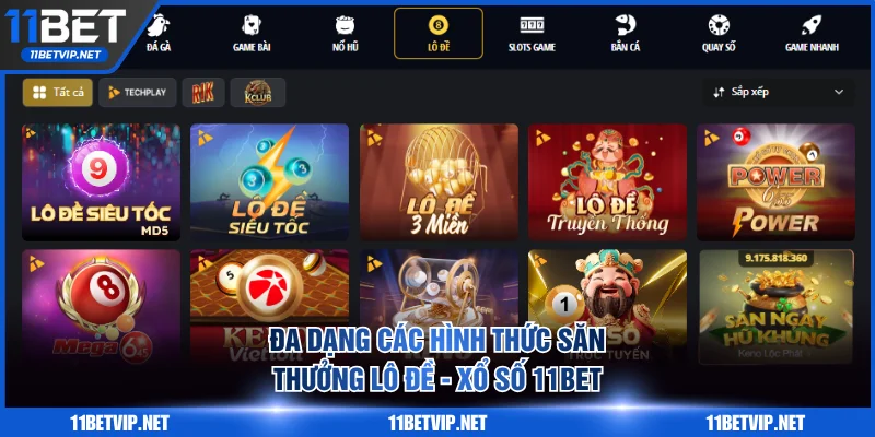 Đa dạng các hình thức săn thưởng Lô đề - Xổ số 11BET
