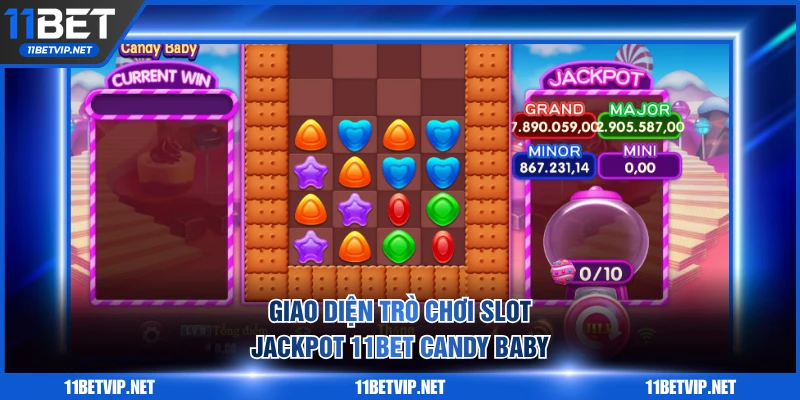 Giao diện trò chơi slot jackpot 11BET Candy Baby